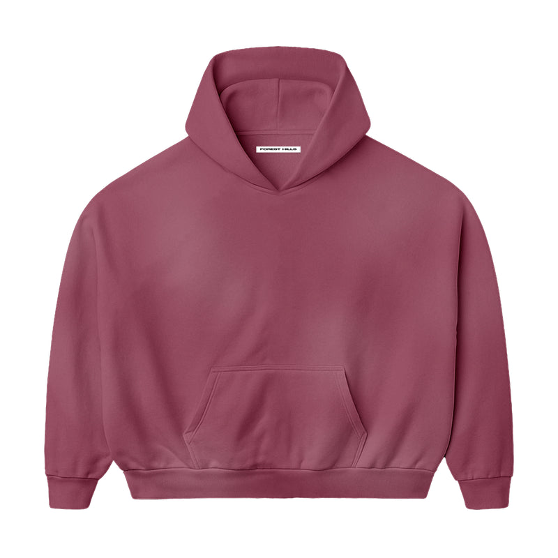 WINE RED CORE HOODIE