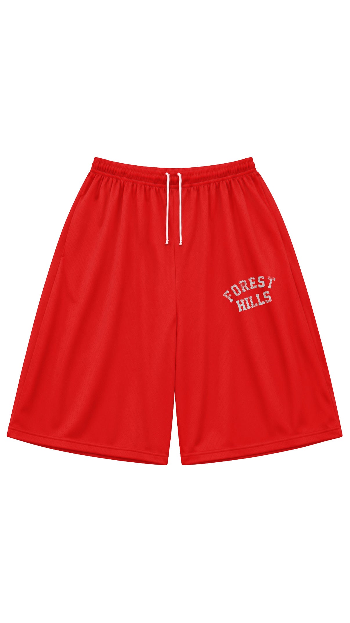 RED BAGGY MESH SHORTS
